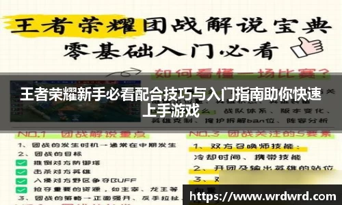 王者荣耀新手必看配合技巧与入门指南助你快速上手游戏